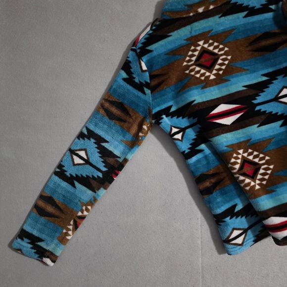 Trail Crest Womens 1/4 Zip Aztec Fleece Pullover Southwestern Size Medium - Picture 12 of 12